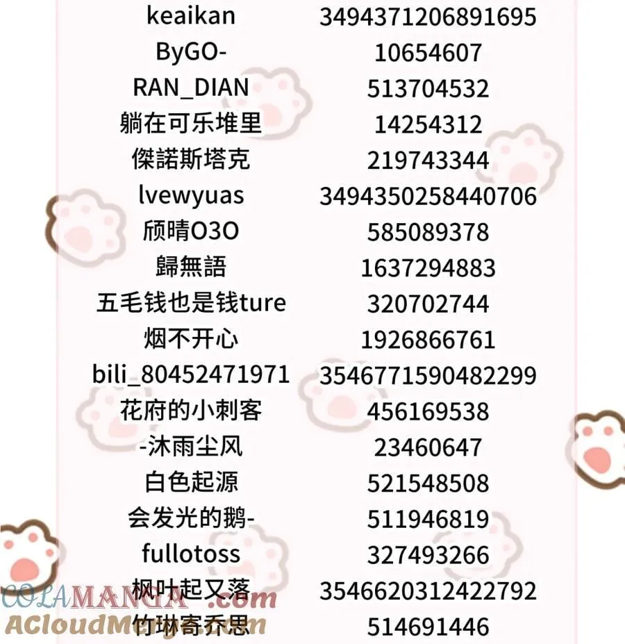 获奖名单 +延更通知1
