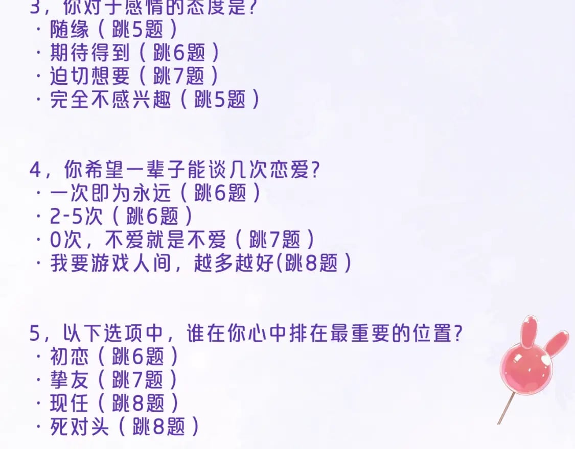 第8期 【互动】测测你的恋爱观像谁2
