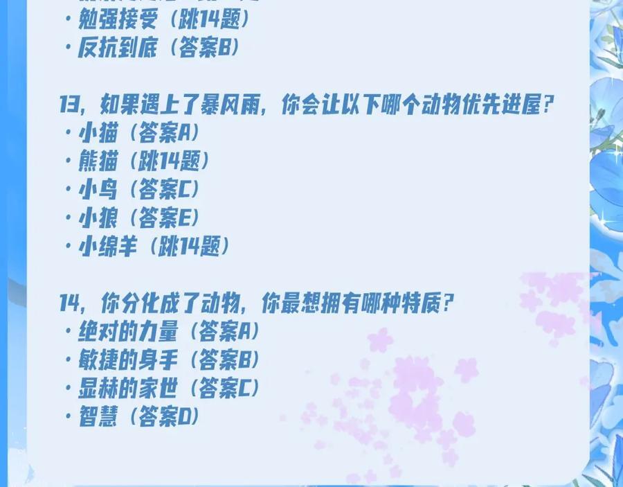 第18期 测试你会分化成谁Omega版（日更中）9