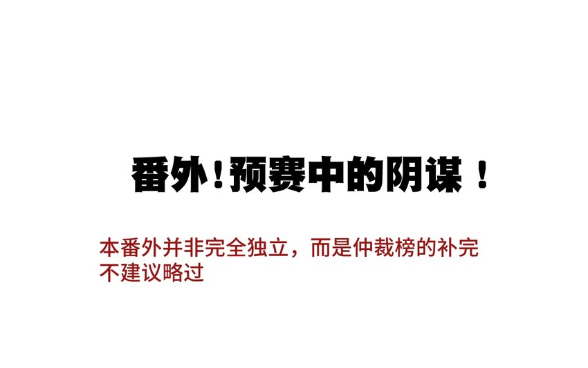 番外3 预赛中的阴谋0