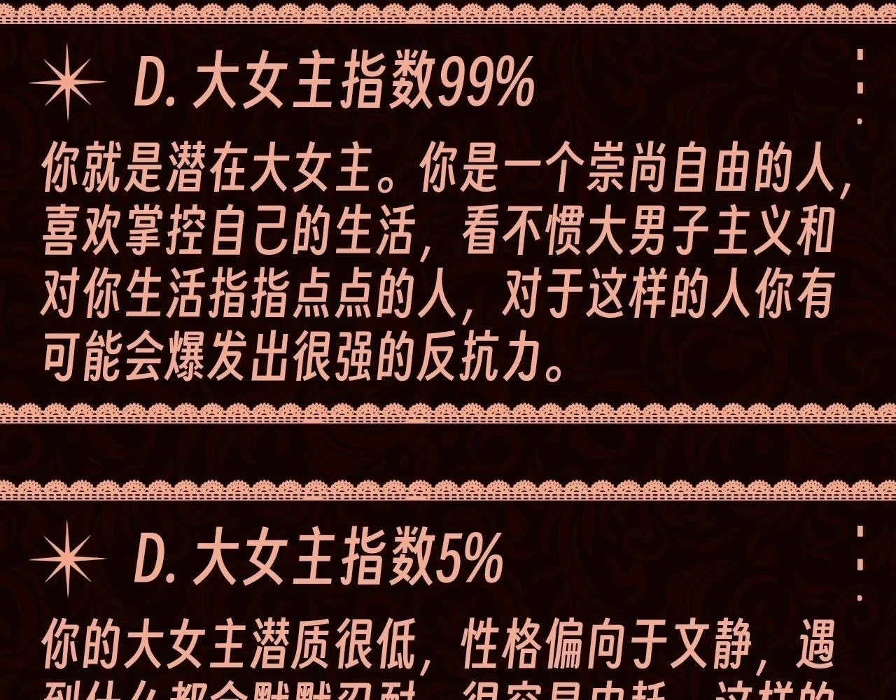 第2期 特别企划：测一测你有做大女主的潜质吗？9