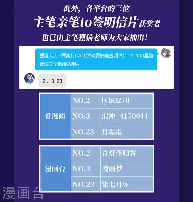 打CALL活动获奖名单2