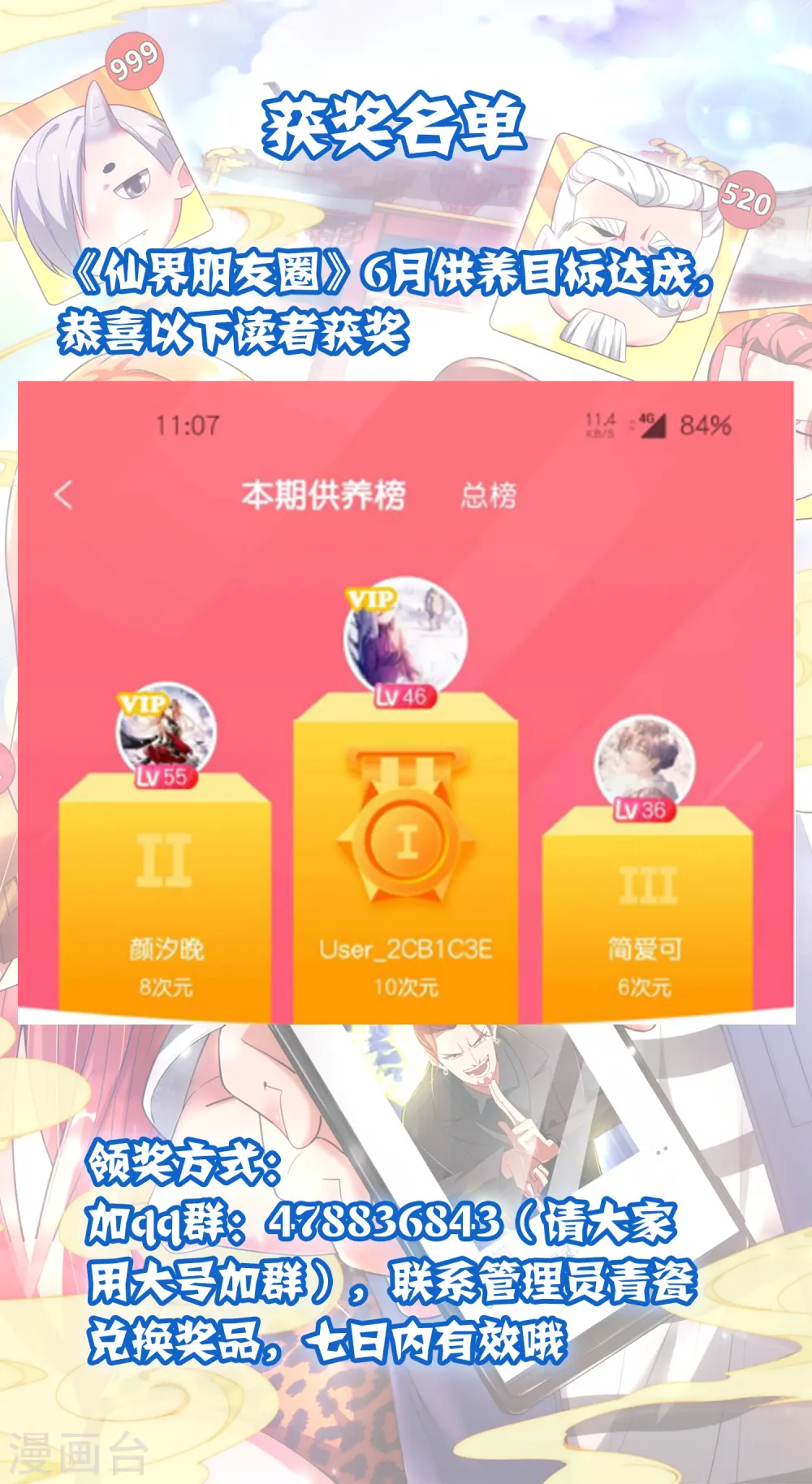 六月供养获奖名单0