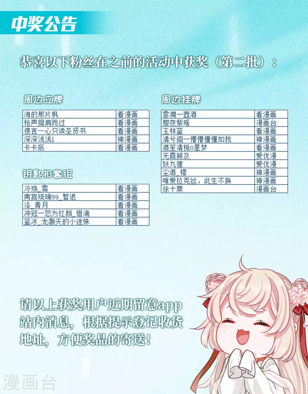 活动获奖名单公示20