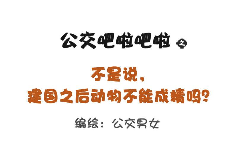 不是说，建国之后动物不能成精吗？0