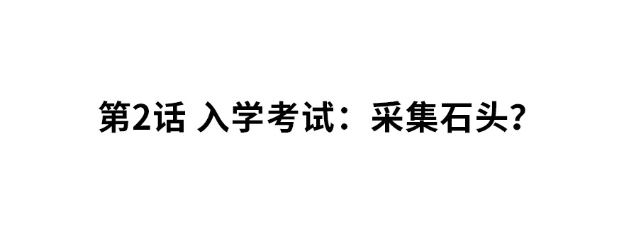 入学考试：采集石头？1