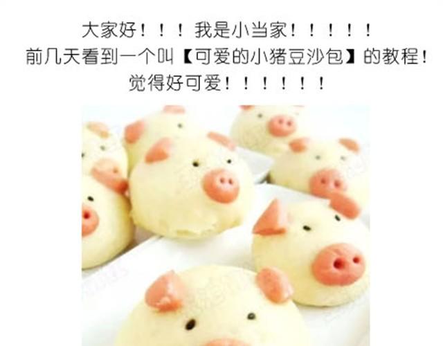 可爱的小猪豆沙包0