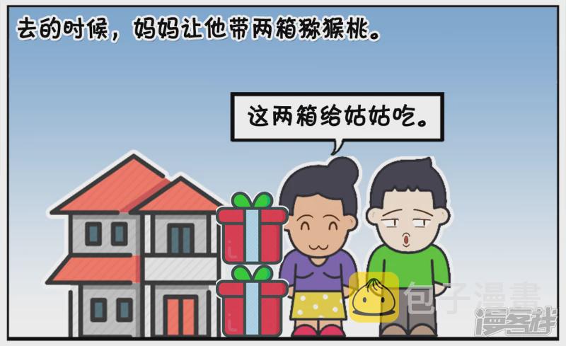子阳带着两箱猕猴桃去姑姑家1