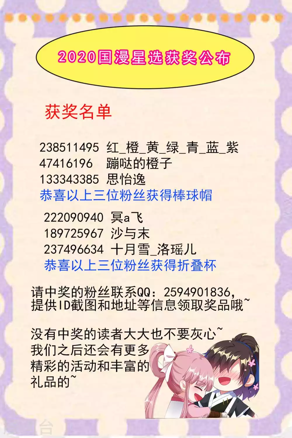 国漫星选投票获奖名单0